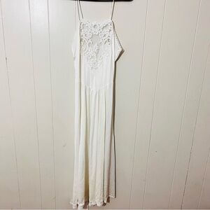 Vintage VICTORIA’S SECRET Gold Label Ivory Lace Maxi Slip Dress Nightgown Size S